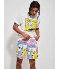 Pijama pantalón corto con print snoopy