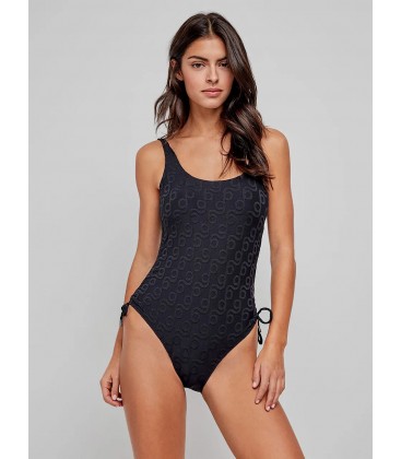 Bañador estampado geometrico en negro sin aro
