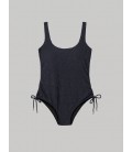 Bañador estampado geometrico en negro sin aro