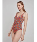 Bañador sin aro plus size estampado tribal Gisela