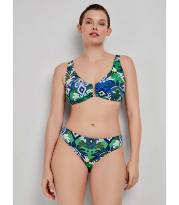 Bikini triangular sin aro y con foam estampado