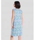 Vestido estampado viscosa sin mangas de Lohe