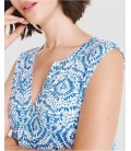 Vestido estampado viscosa sin mangas de Lohe