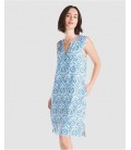 Vestido estampado viscosa sin mangas de Lohe