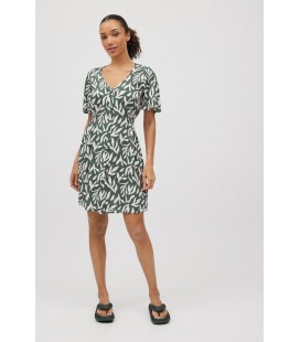 Vestido corto estampado hojas Ysabel Mora