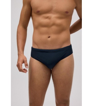 Bañador slip ajustado negro de hombre