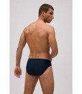 Bañador slip ajustado negro de hombre