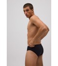 Bañador slip ajustado negro de hombre