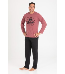 Pijama hombre manga larga de verano Pettrus