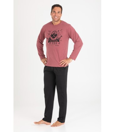 Pijama hombre manga larga de verano Pettrus