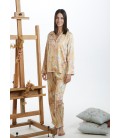 Pijama largo saten estampado de Cue