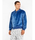 Chaqueta bomber de peluche hombre