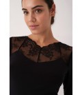 Camiseta manga larga Modal con encaje