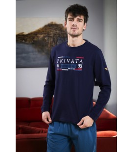 Pijama hombre punto liso manga larga Pijama hombre punto liso manga larga