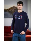 Pijama hombre punto liso manga larga Pijama hombre punto liso manga larga