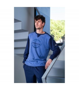 Pijama hombre punto suave manga larga Pijama hombre punto suave manga larga