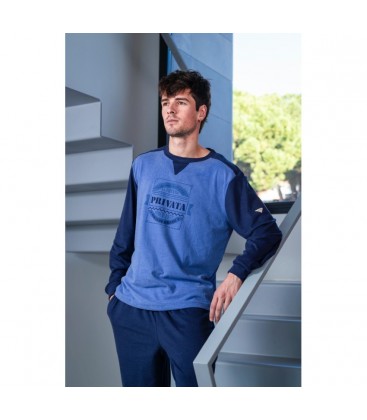 Pijama hombre punto suave manga larga Pijama hombre punto suave manga larga