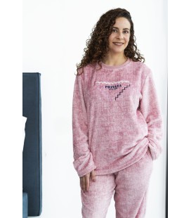 Pijama mujer largo Privata en coralina