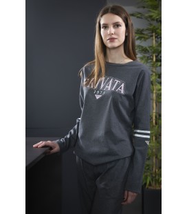 Pijama mujer largo Privata punto liso Pijama mujer largo Privata punto liso