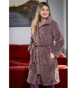 Bata mujer larga abotonada cruzada Privata