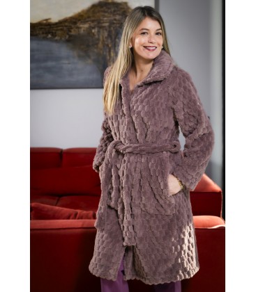 Bata mujer larga abotonada cruzada Privata