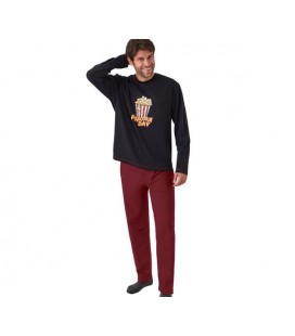 Pijama hombre algodón manga larga Promise