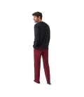 Pijama hombre algodón manga larga Promise