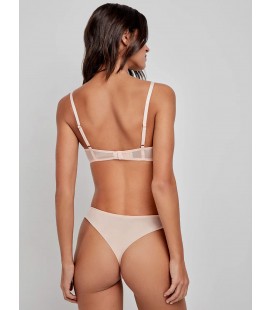 Braguita brasileña en tul bordado con flores