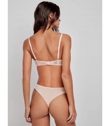 Braguita brasileña en tul bordado con flores