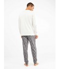 Pijama largo de hombre en tejido de punto