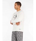 Pijama largo de hombre en tejido de punto