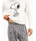 Pijama largo de hombre en tejido de punto