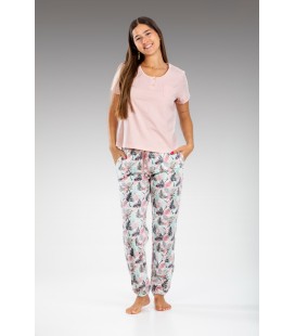 Pijama mujer pantalón largo manga corta
