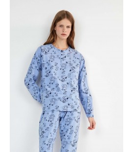 Pijama largo con estampado de Snoopy