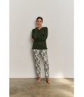 Pijama mujer algodón tres piezas