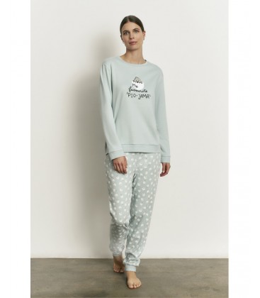 Pijama mujer algodón pantalón largo