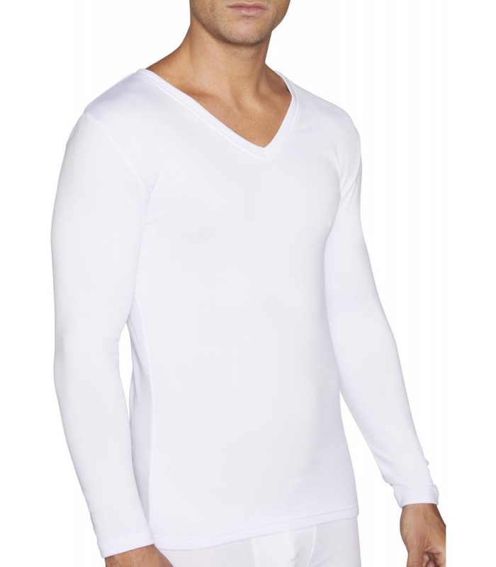 Camiseta térmica manga larga de hombre y cuello de pico Ysabel Mora