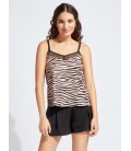 Pijama con camiseta estampado animal print