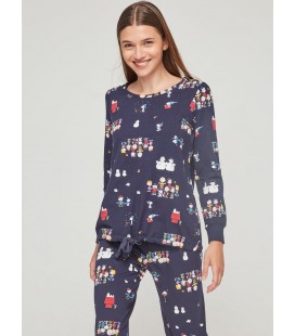 Pijama largo con estampado de Snoopy