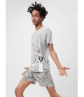 Pijama pantalón corto con con print Bugs Bunny