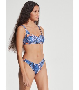 Top bikini sin aros y braga brasileña