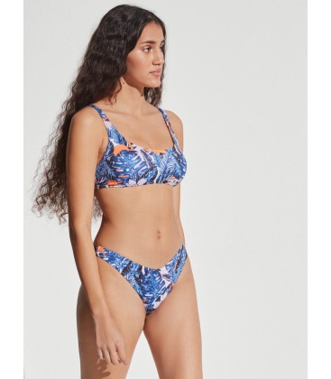 Top bikini sin aros y braga brasileña