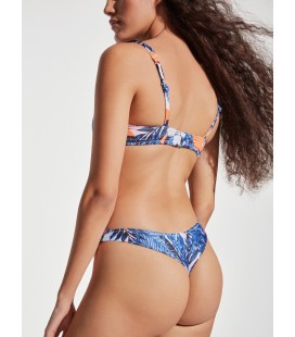 Top bikini sin aros y braga brasileña