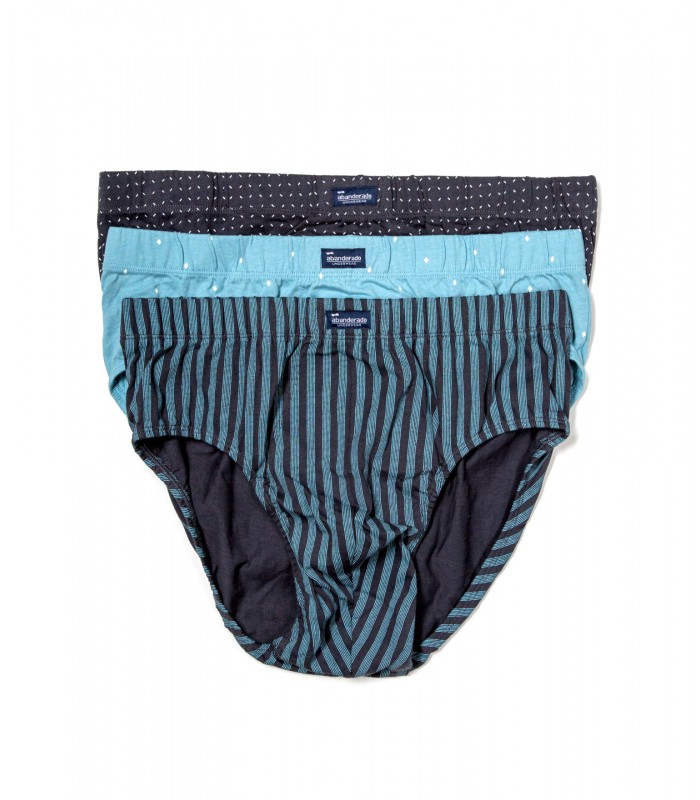 ABANDERADO Pack De 3 Boxers con Cinturilla Extra Suave Slip Boxer, Nero