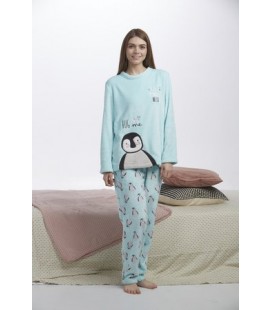 Pijama polar pantalón largo de mujer