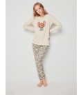 Pijama largo con print central Tom&Jerry