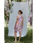 Vestido tirante ancho con estampado floral